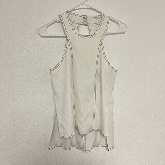 BCBGMaxAzria Tops - BCBGmaxAzria white open back sleeveless blouse size XS